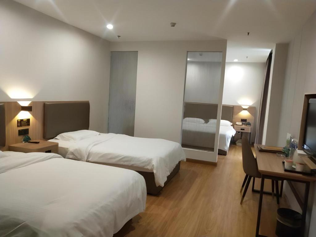 Greentree Inn Jining Yanzhou Jiuzhou Fangyuan Business Hotel מראה חיצוני תמונה